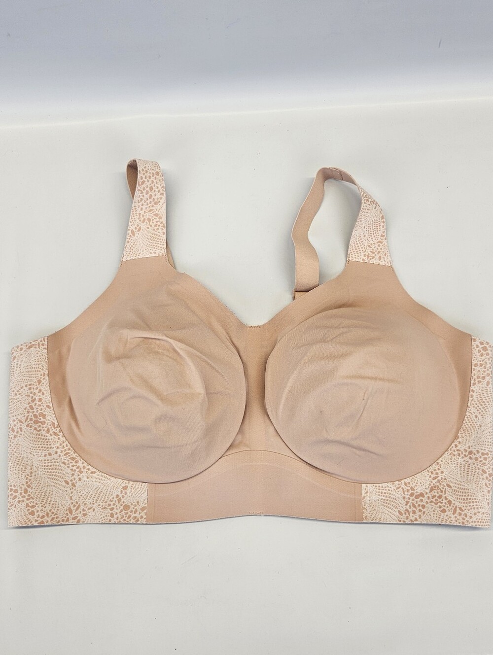 Evelyn Bobbie Beyond Bra L Nude Wire Free EB Lace Support Seamless Lifting